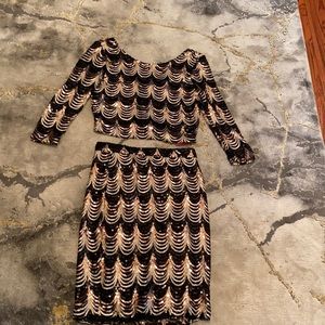 2 Piece Sequin Outfit